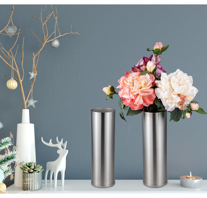 High Rust Resistance Smooth Stainless Steel Flowerpot Custom Shape Any Size
