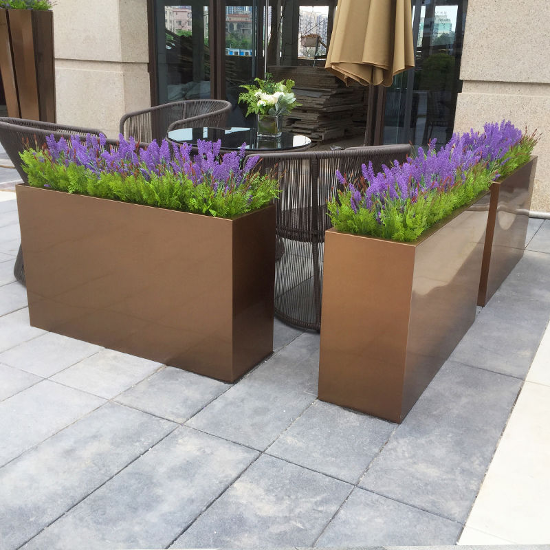 High Durability Custom Color Stainless Steel Flowerpot Rust Resistant
