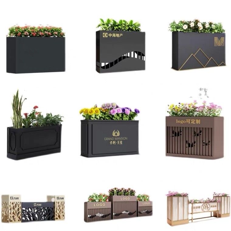 High Rust Resistance large metal flower pots Customizable Shape